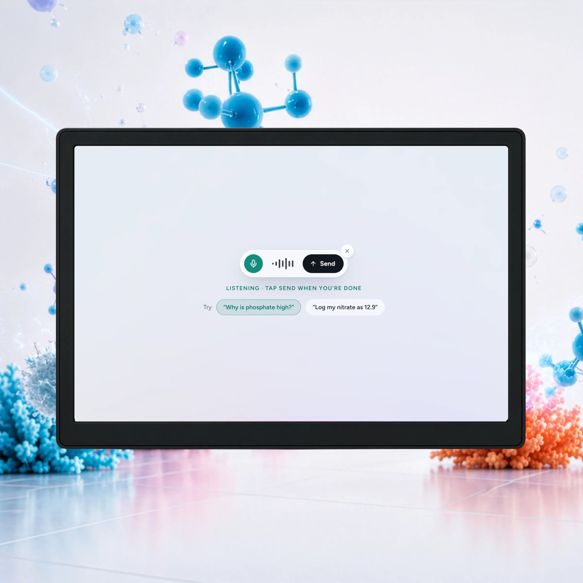 The Reefability dashboard showing chemistry, tasks and the tank camera